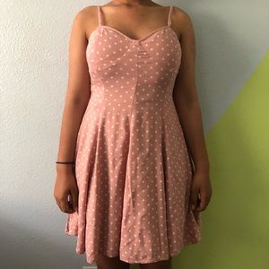 Pink polka dot dress